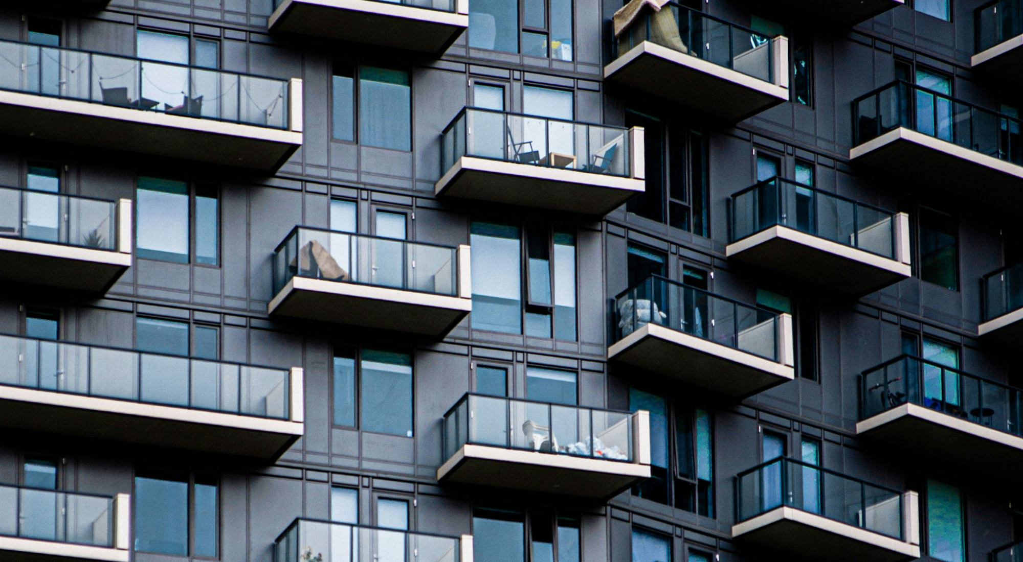 A modern residential apartment building