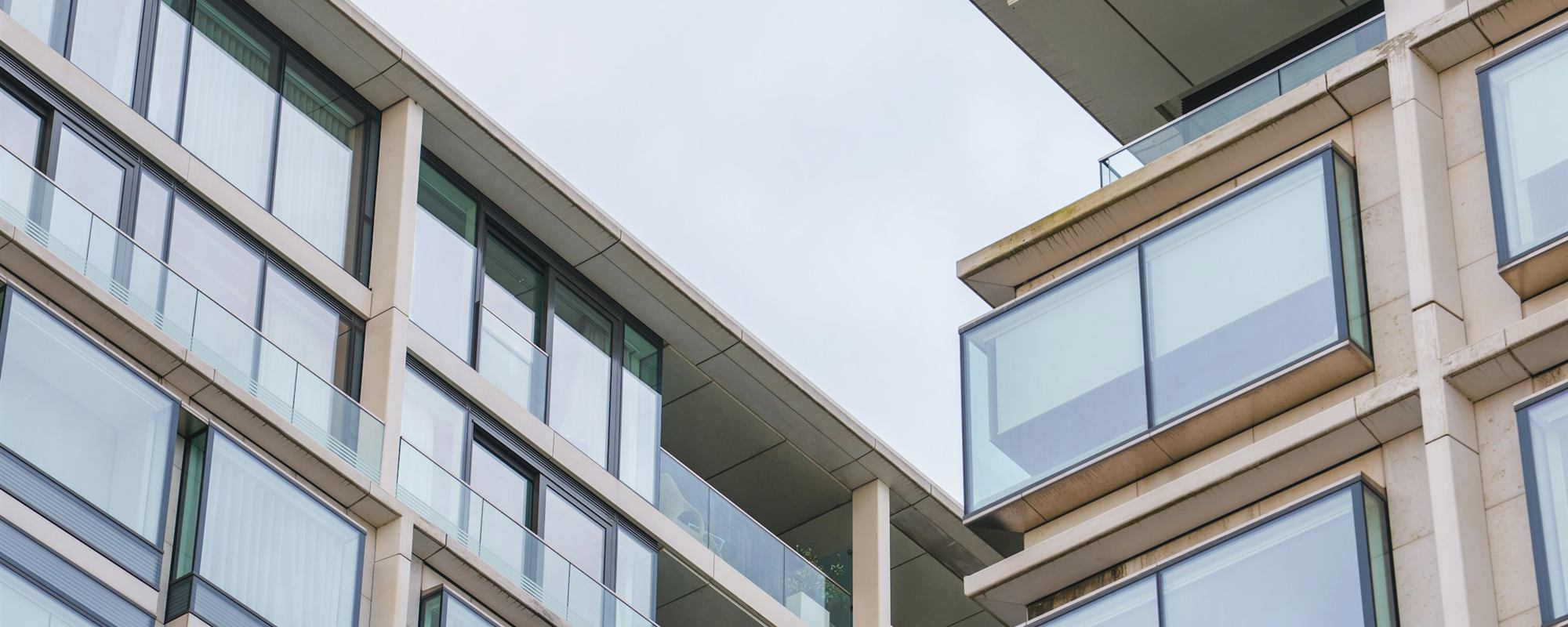 Modern residential apartment buildings
